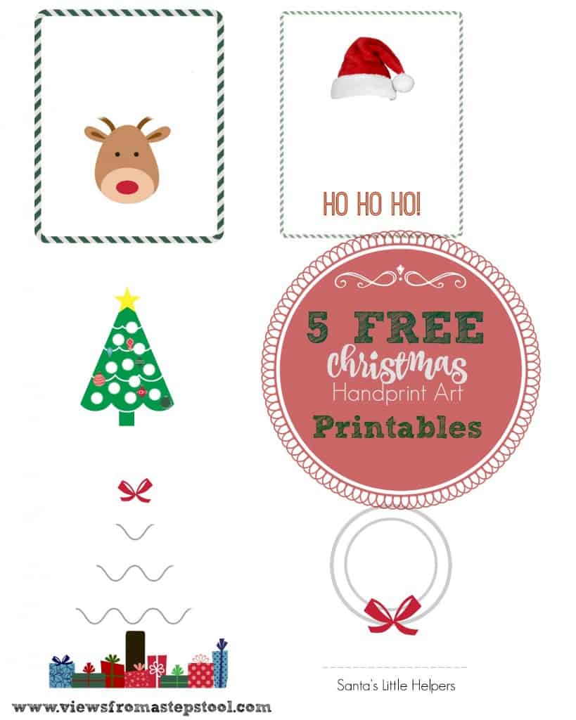 5 christmas handprint art templates for gifting, decor or fun!
